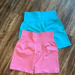 NVGTN Pink and Blue Shorts